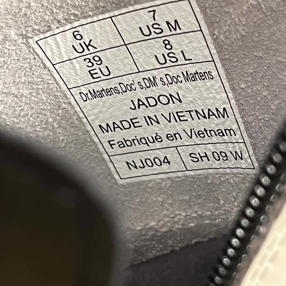 Dr Doc Martens White Leather Platform Jadon Boots Women’s 8 Barely Worn - Picture 10 of 10